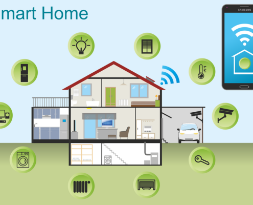 Free smart home house technology vector